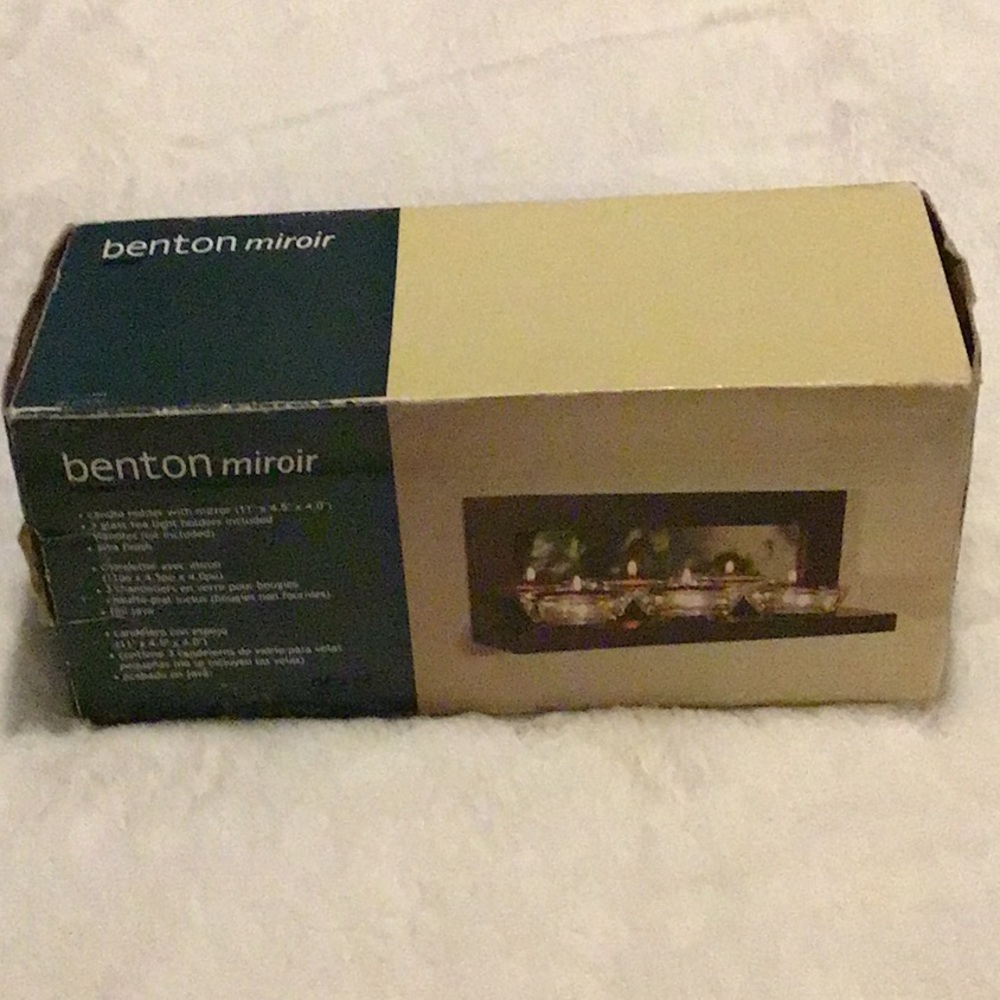 Benton Mirror Wooden Candle Holder